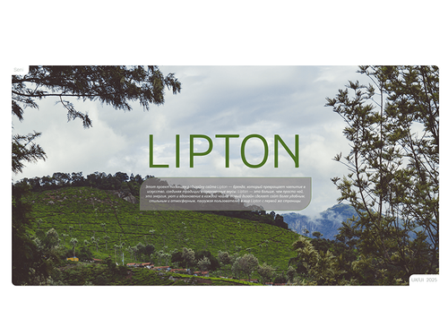 Редизайн сайта "Lipton" | Redesign "Lipton" website