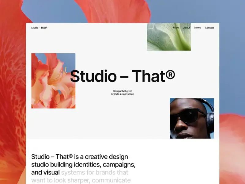 Studio That by Outer Studio - Portfolio, Agency design asset by webflow