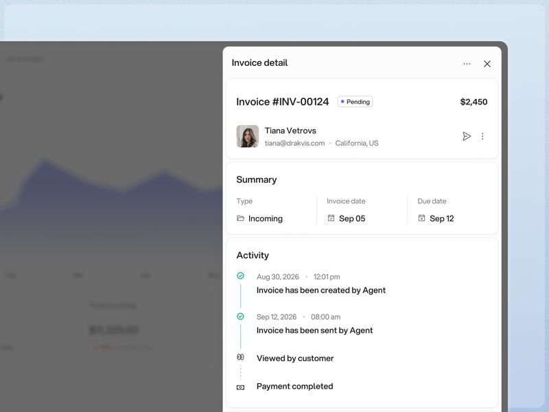 Invoice detail page