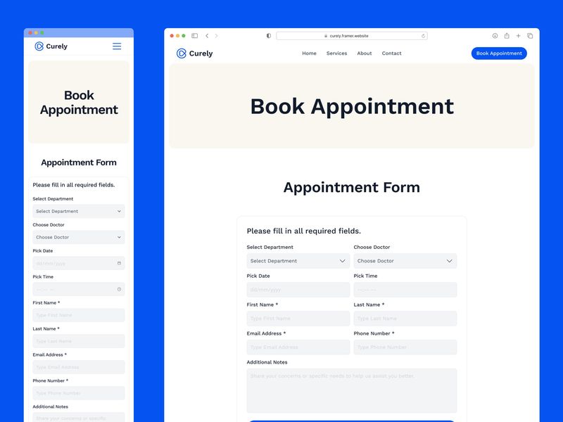 Curely · Health Care Website Template 
