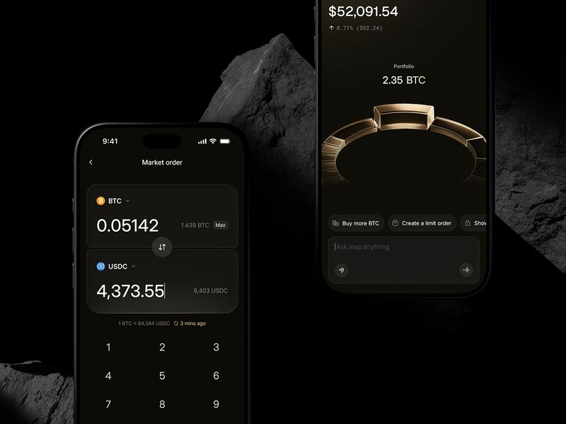Leap: Crypto Swap and Market Order UI