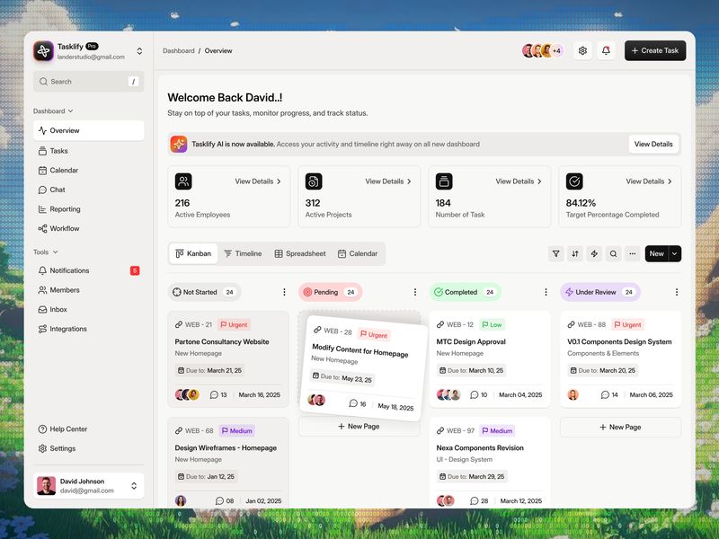 Tasklify – AI-Powered Project Management Platform | UI/UX Case Study