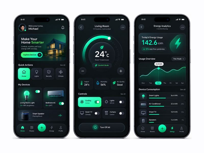 Smart Home Mobile App UI