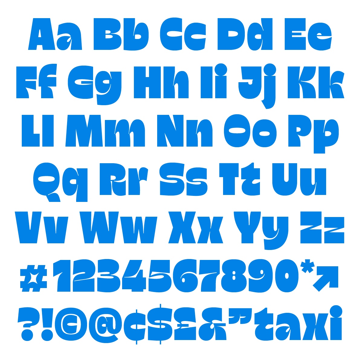 Taxi Typeface by Typeverything.com Image 1