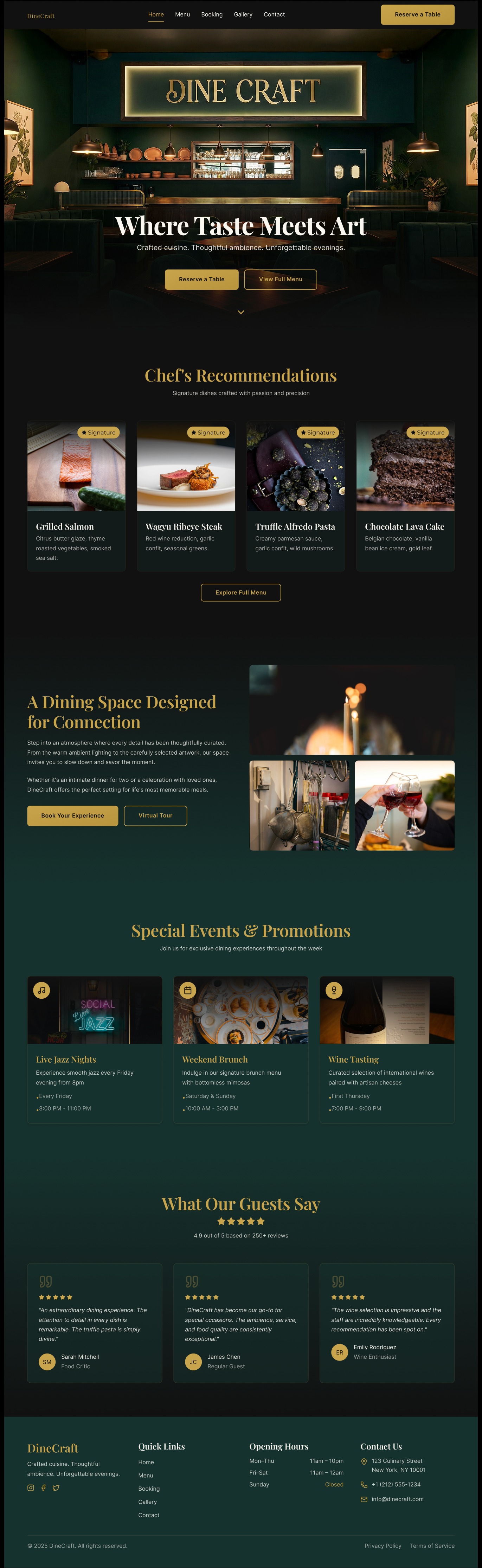 DineCraft - Restaurant & Café Website Image 0