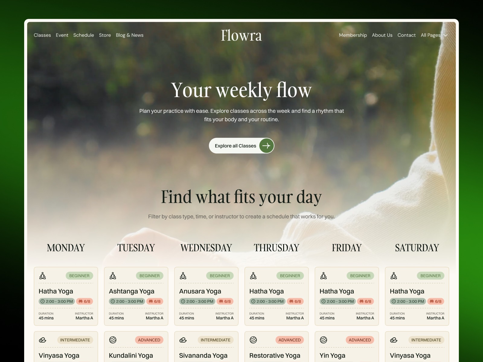 Flowraa · Yoga Studio & Wellness Template Image 2
