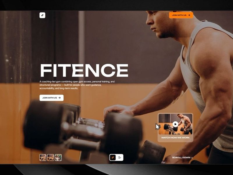 Fitence — Interactive Website Sections  for Fitness Brands