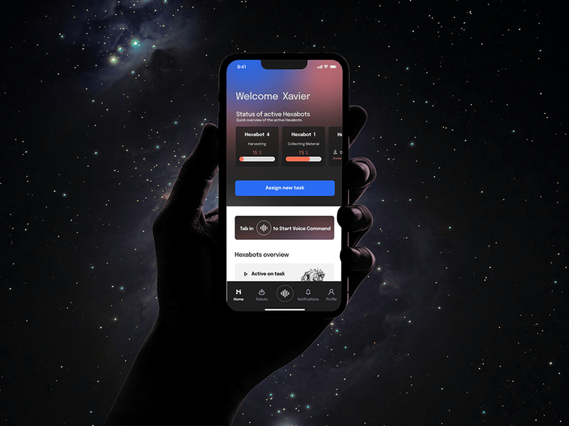 HexabotApp — Voice-First Interface for Lunar Robotics