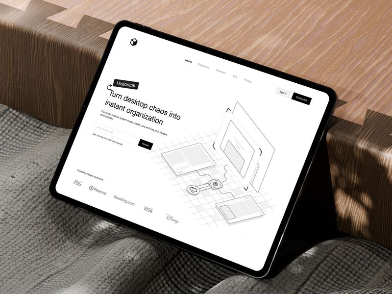 Minimal Monochrome Productivity Landing Page 🗂️