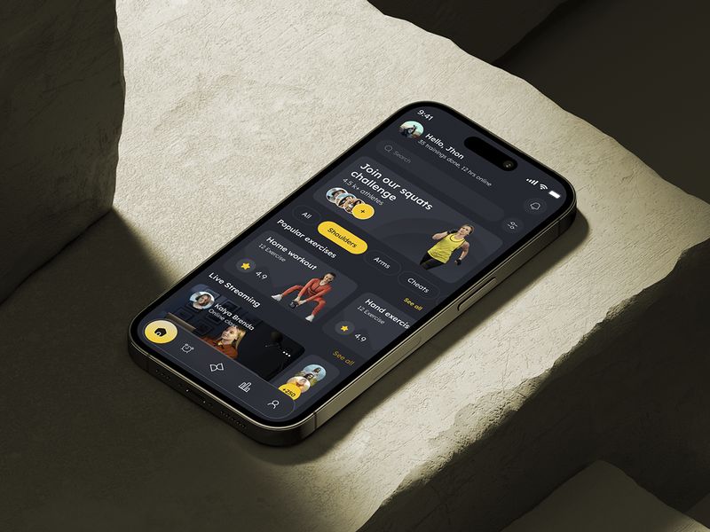 Luxury Fitness Training App UI/UX