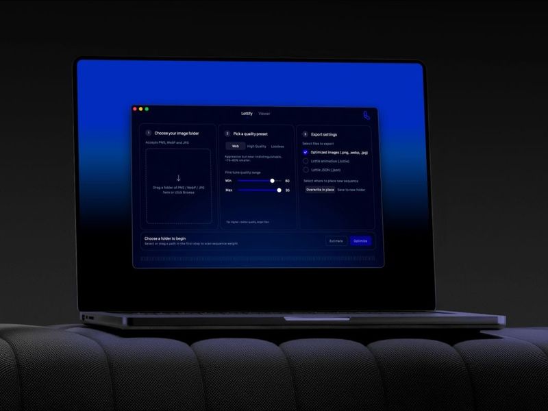 Lottify | Lottie image sequence compression MacOS app