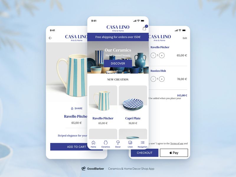 A ceramics shop, from storefront to payment sheet
