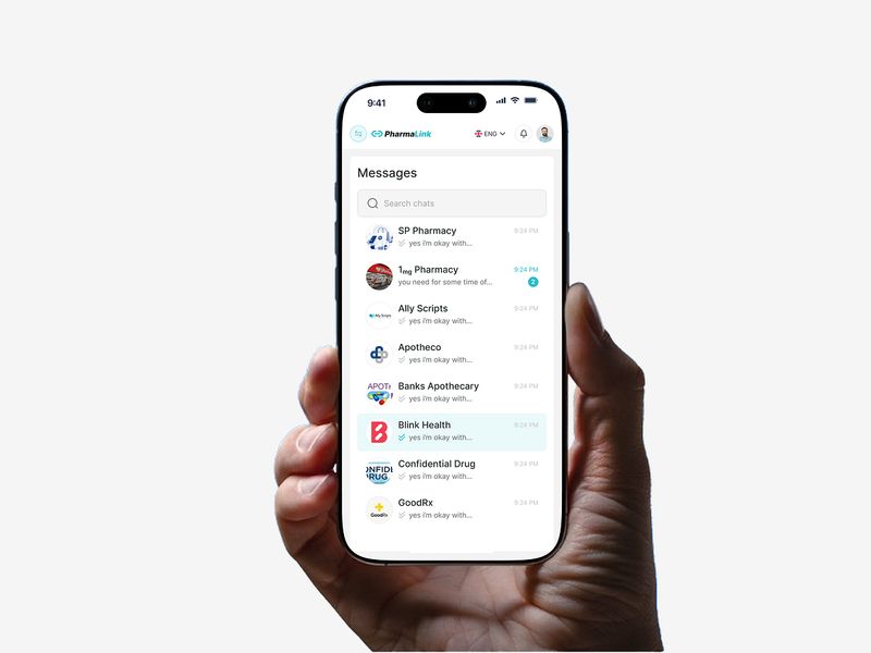 PharmaLink - Mobile Messaging Interface