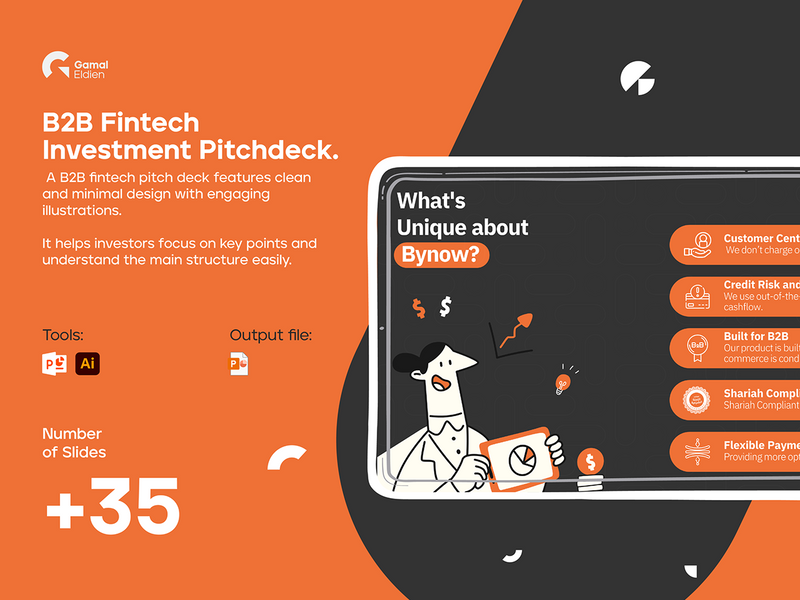 B2B Fintech Investment Pitchdeck | Finance Presentation