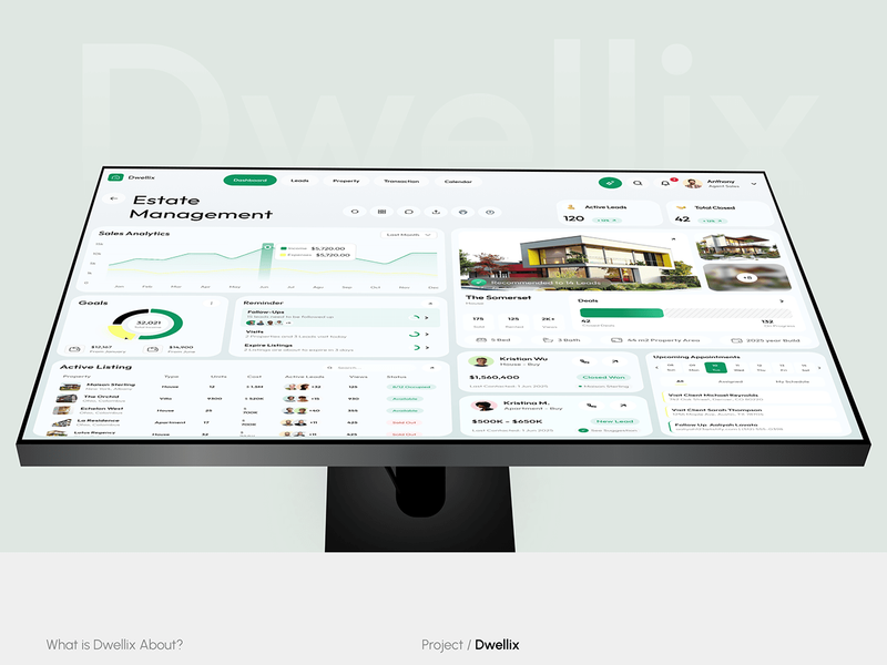 Luxury Real Estate CRM Management UI/UX Design
