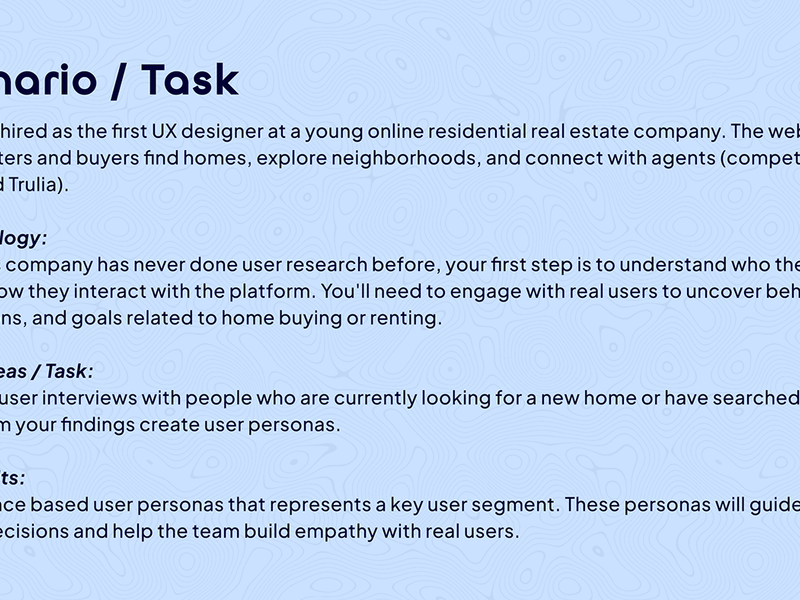 User Personas for a Real Estate Agency