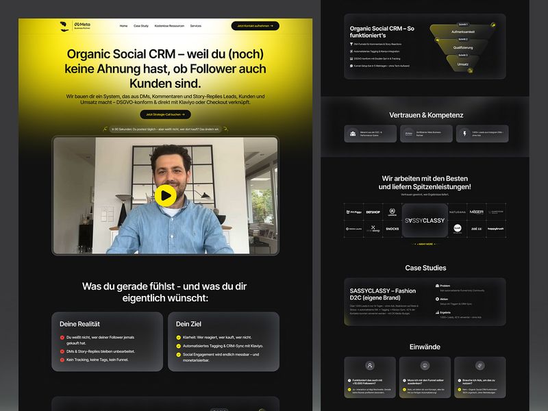 Social Cooks – Organic Social CRM Landing Page