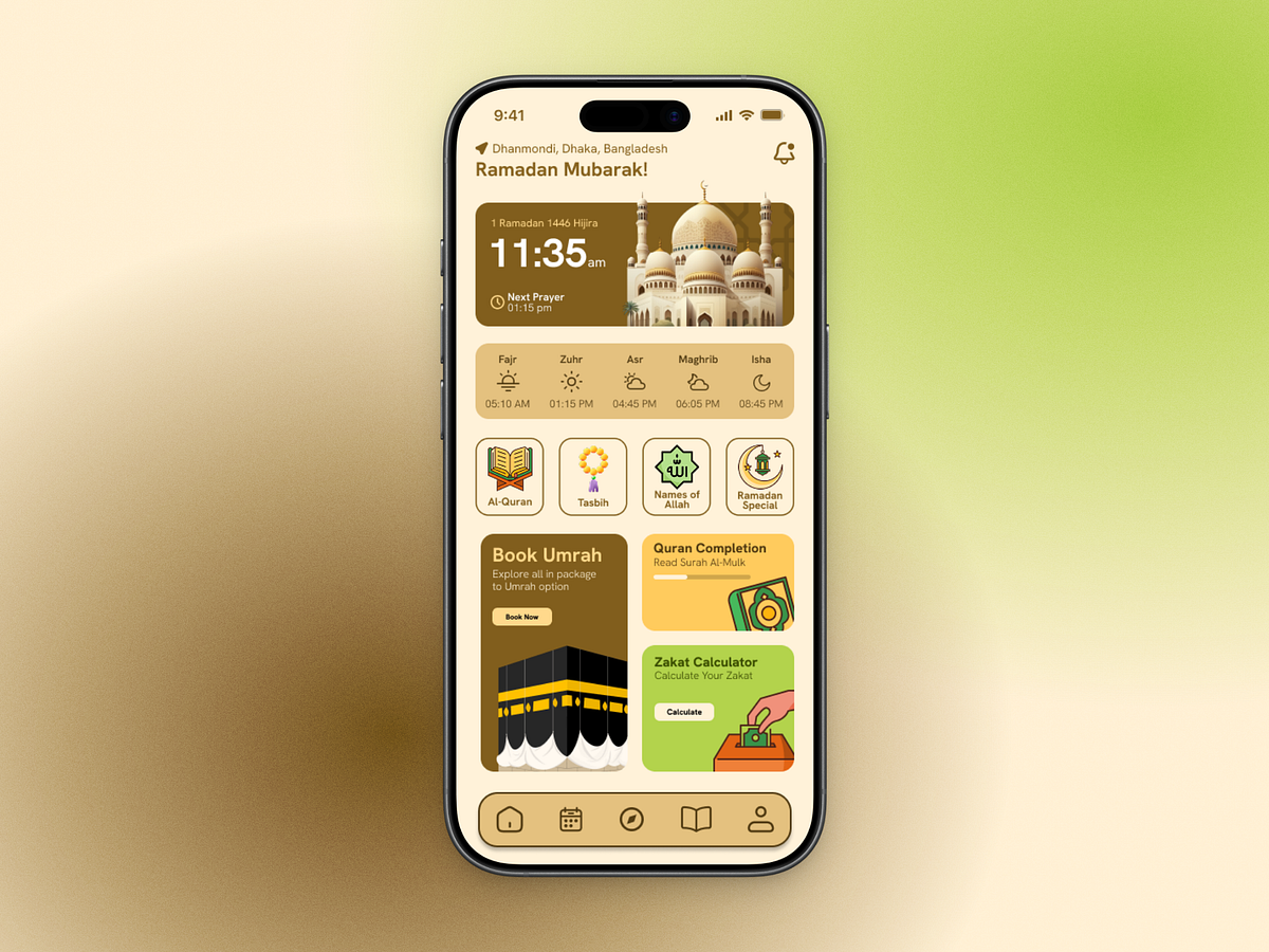 ROZA✨ — Modern Islamic Mobile App Design Image 0