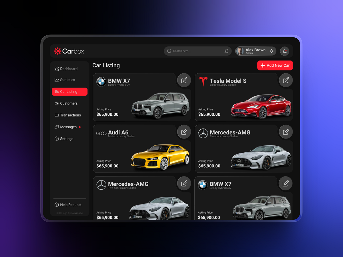 Carbox - Automotive Dashboard Design Image 2
