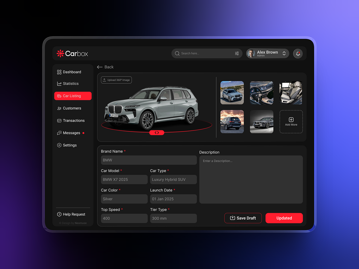 Carbox - Automotive Dashboard Design Image 3