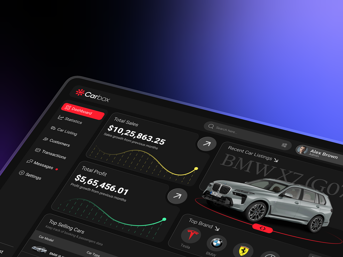 Carbox - Automotive Dashboard Design Image 4