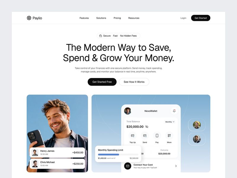 Finance SaaS Landing Page