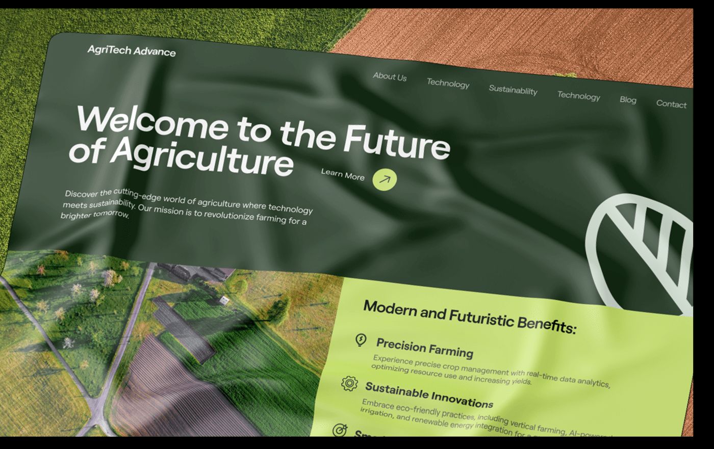 AGRITECH: Modern Agriculture Landing page design