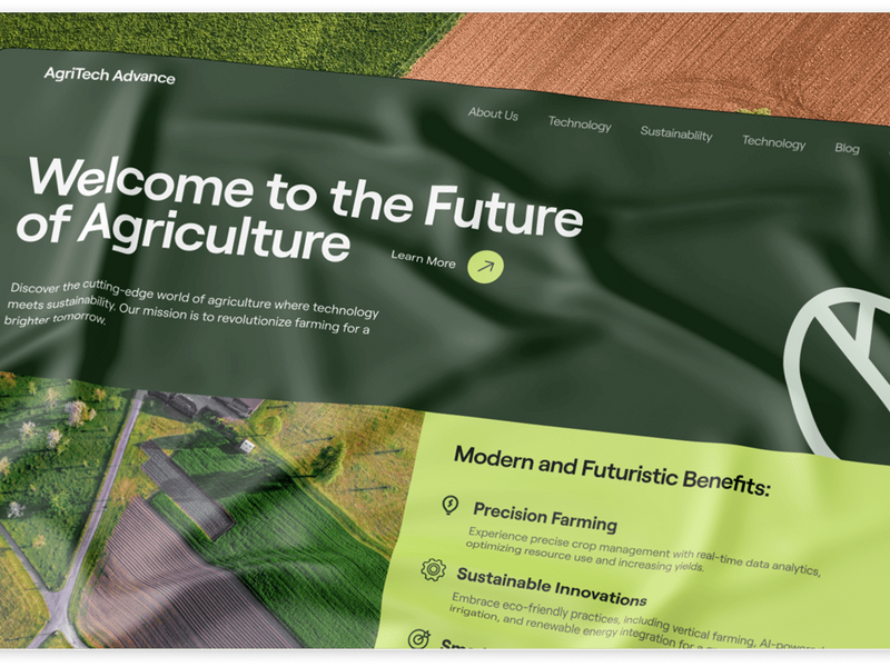 AGRITECH: Modern Agriculture Landing page design