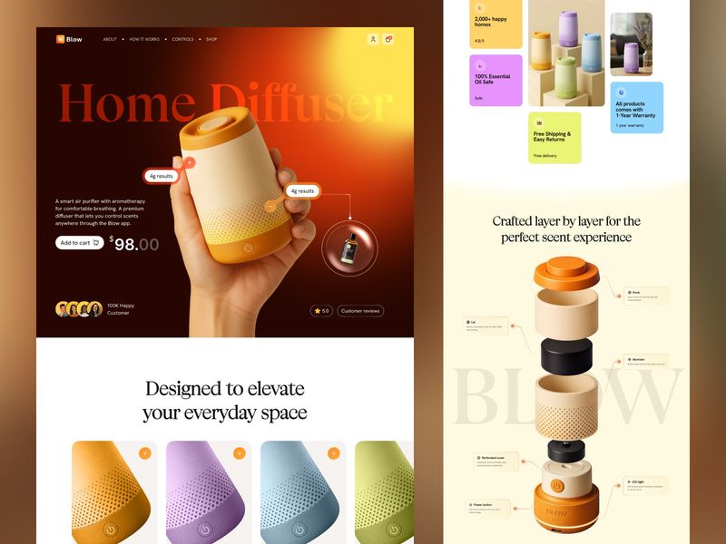 Smart Air Humidifier - Landing Page