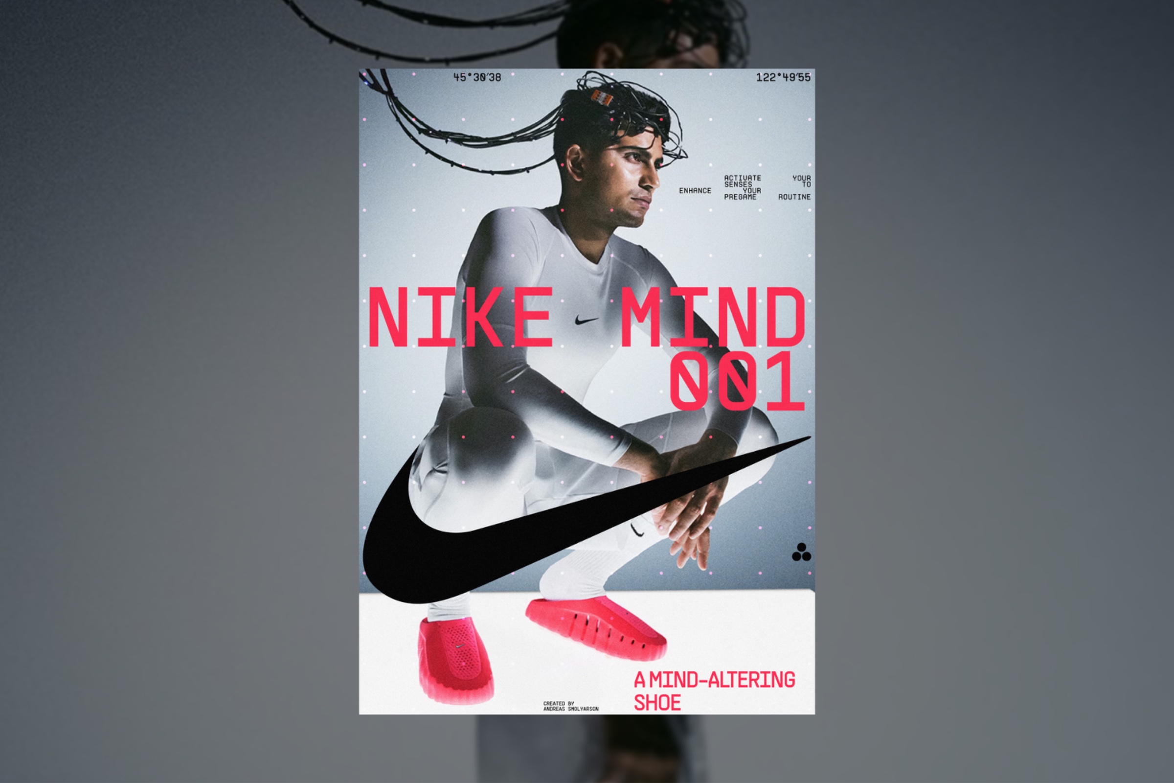 Nike Mind 001 — Experimental Sports Poster with Editorial Typography