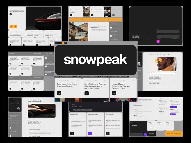 Snowpeak — an Astro & Tailwind CSS blog & podcast template
