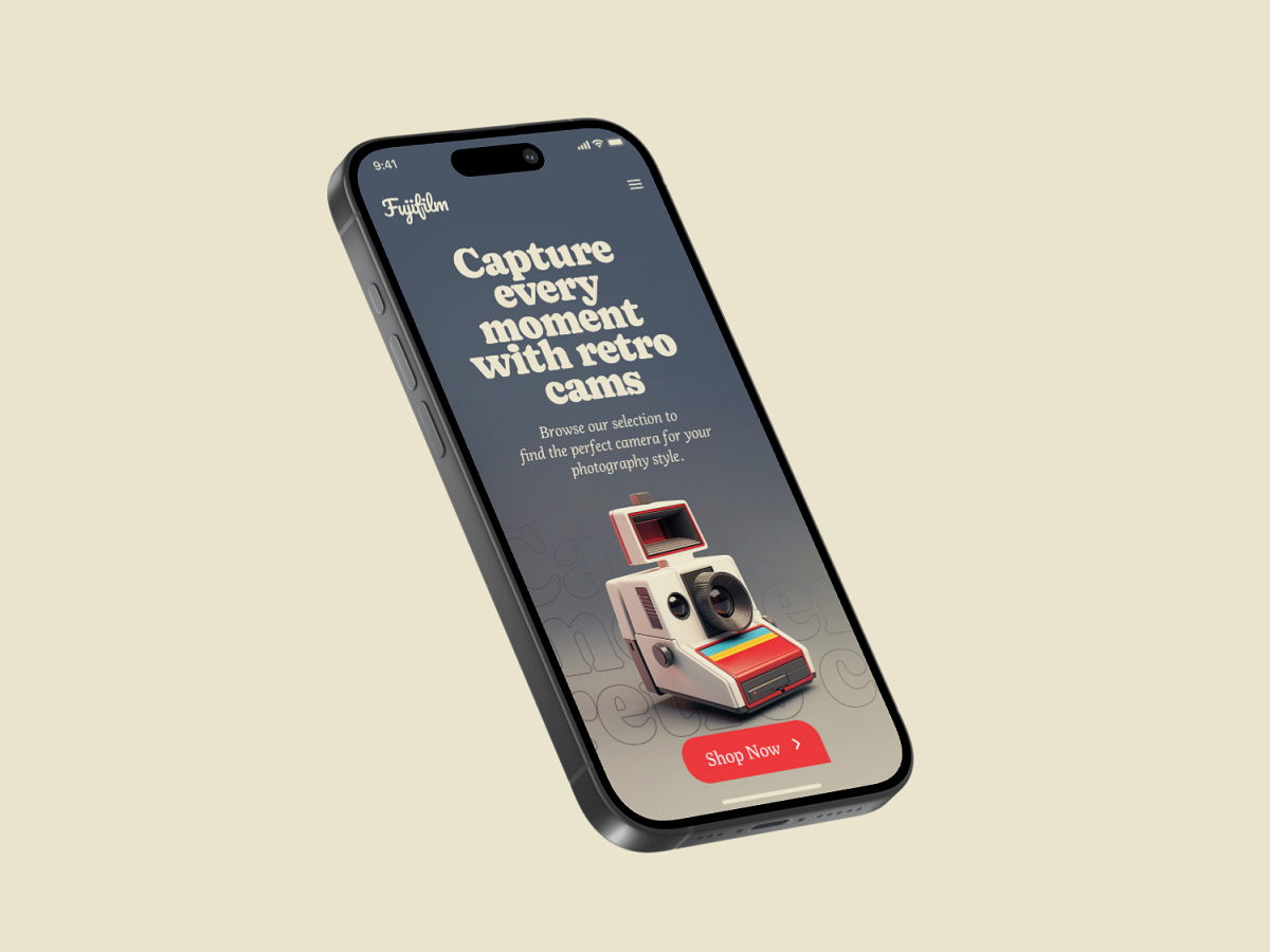 Fuji-film Polaroid Camera shop landing page Image 3