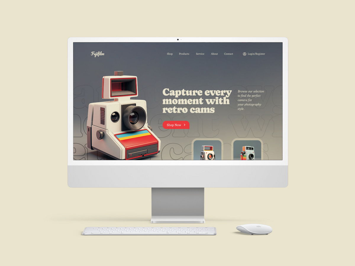 Fuji-film Polaroid Camera shop landing page Image 7