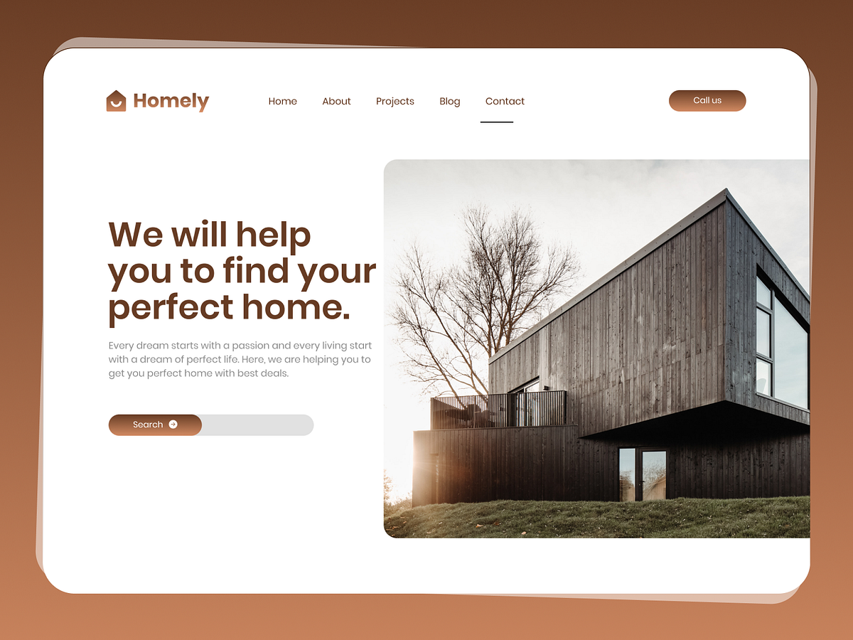 Homely Real Estate website concept Image 1