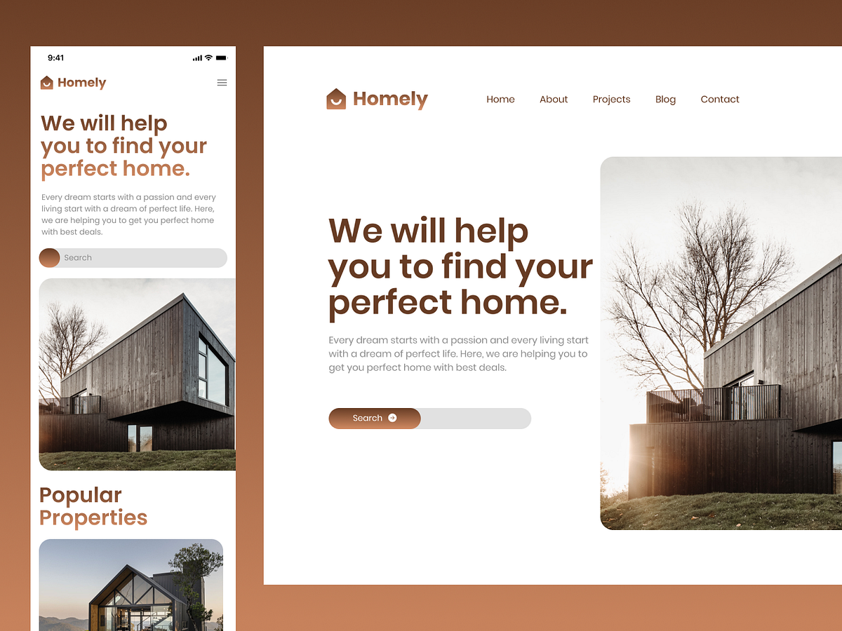Homely Real Estate website concept Image 5