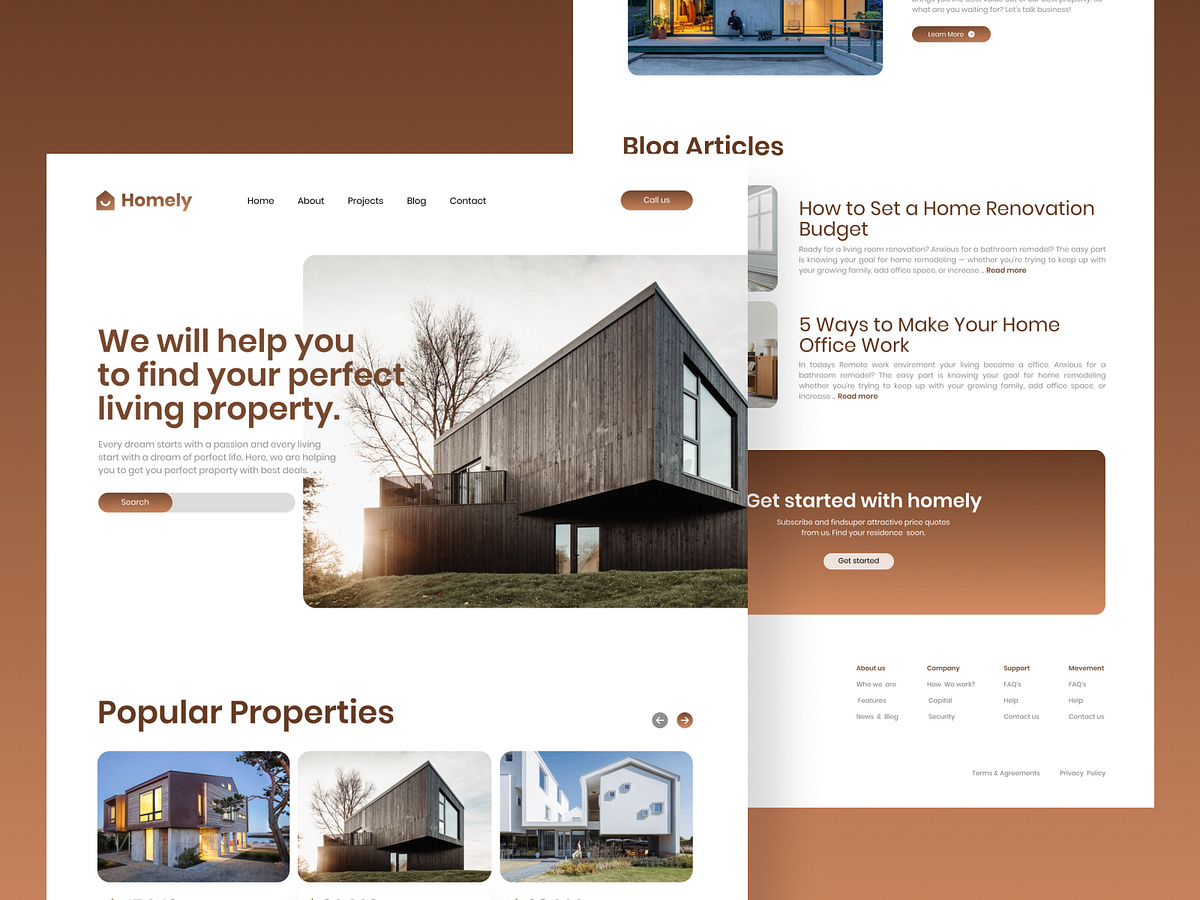 Homely Real Estate website concept Image 6
