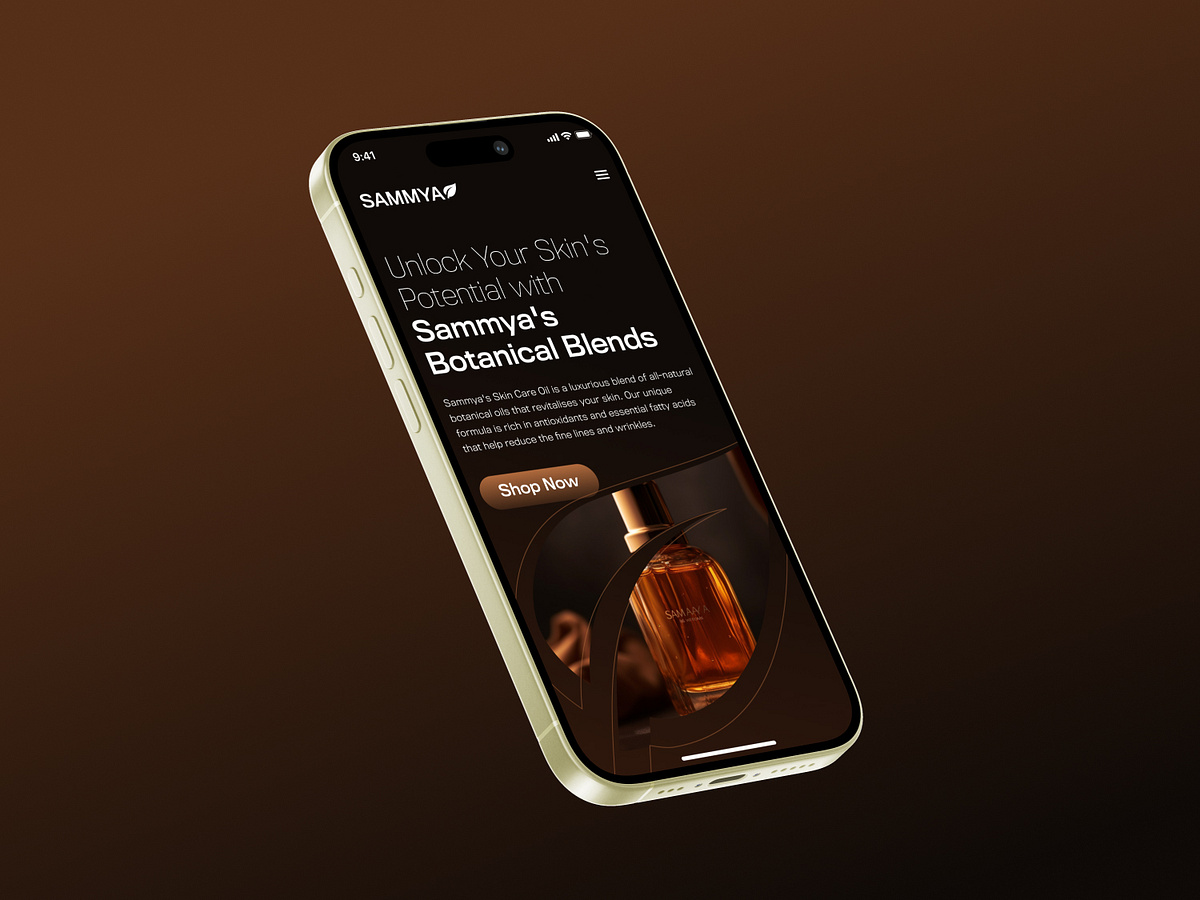 Skin Care Oil Landing Page Concept Image 5