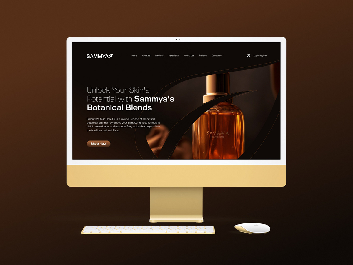 Skin Care Oil Landing Page Concept Image 6