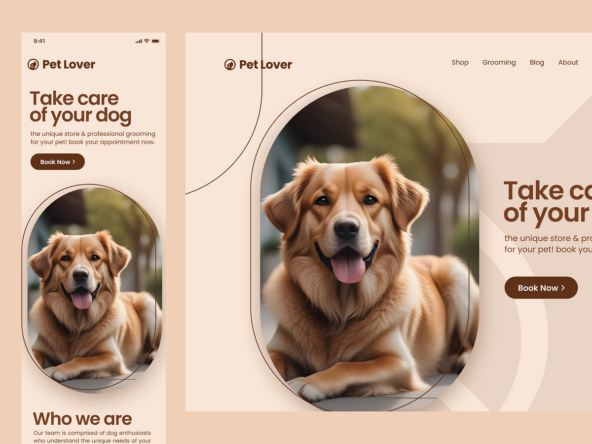 Pet Lover landing page concept Image 7