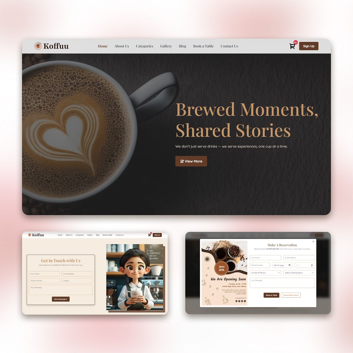 Coffee Shop Landing Page UI Design by Mantraksh Devs on Muzli