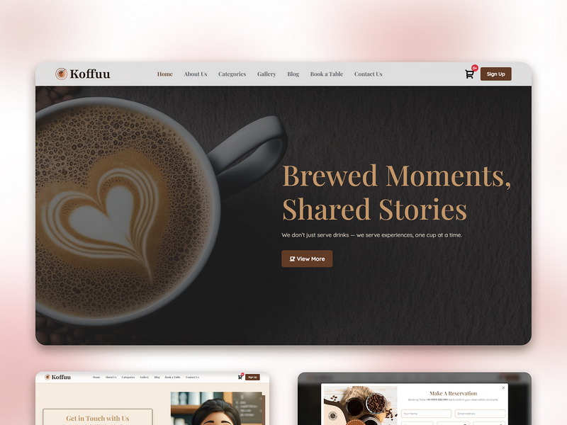 Coffee Shop Landing Page UI Design