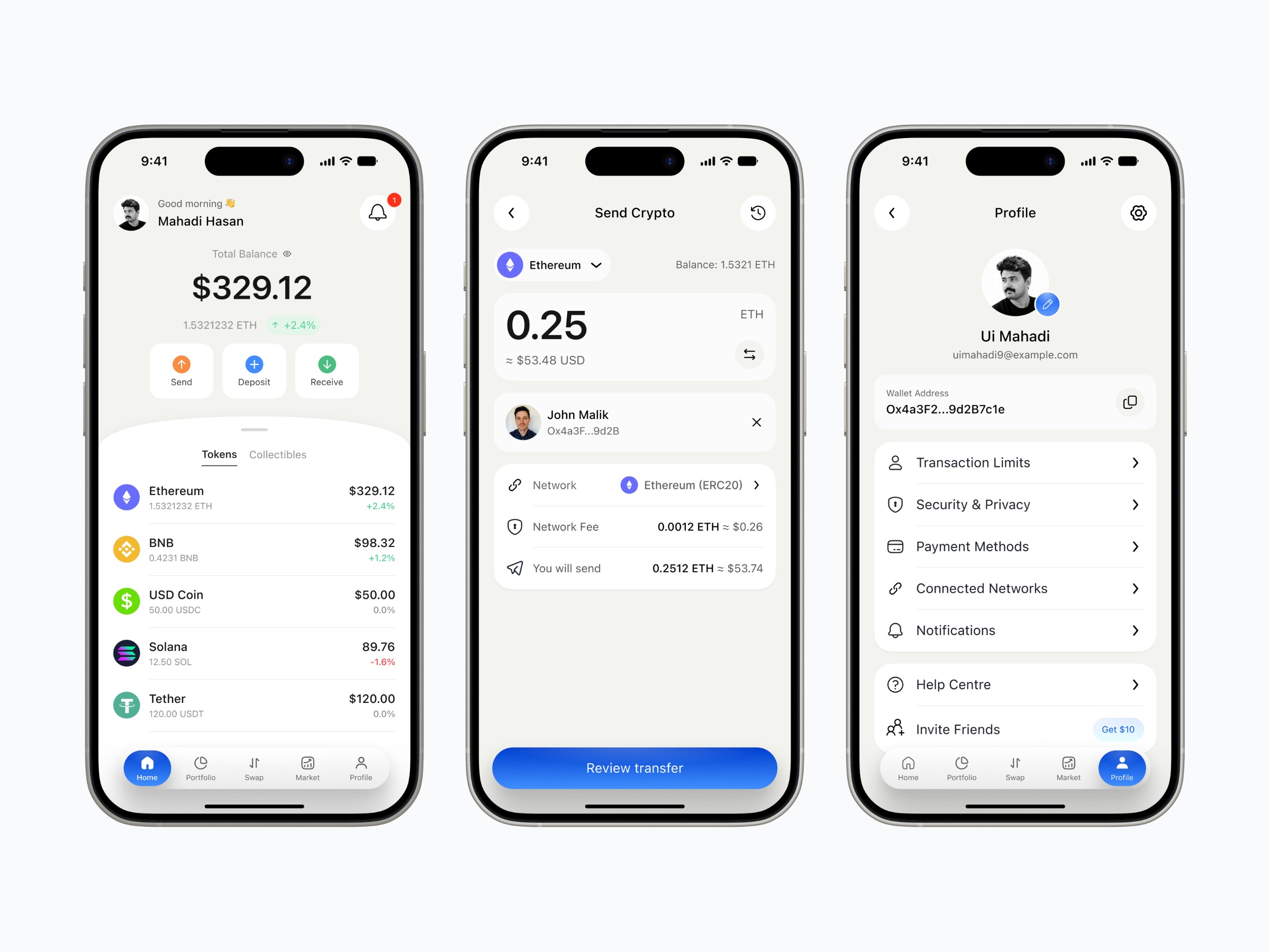 Crypto Wallet & Digital Asset Management App Design