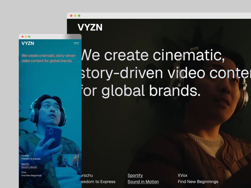 VYZN Video Production Agency Template