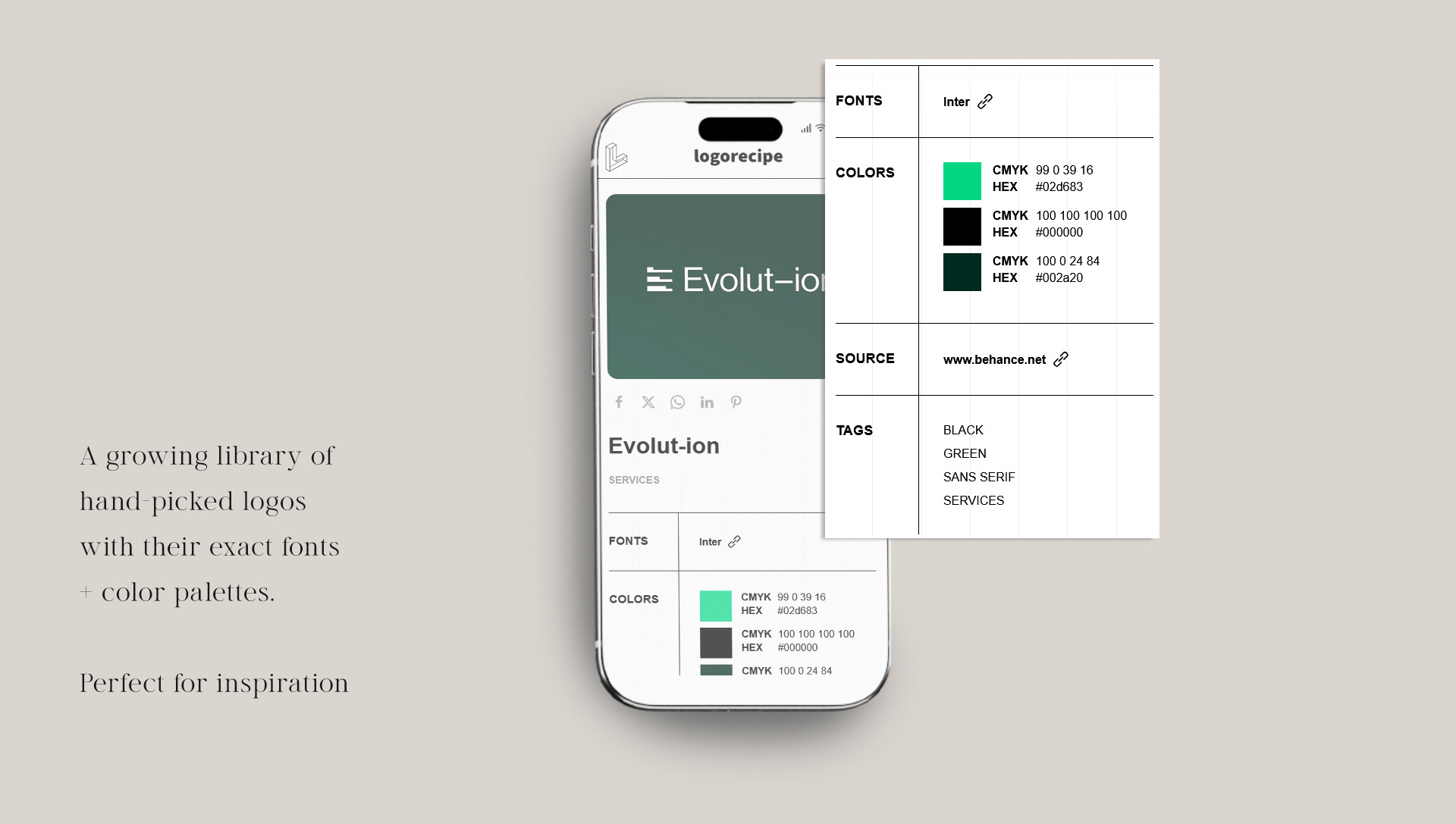 A curated library of logos with the fonts used Image 5