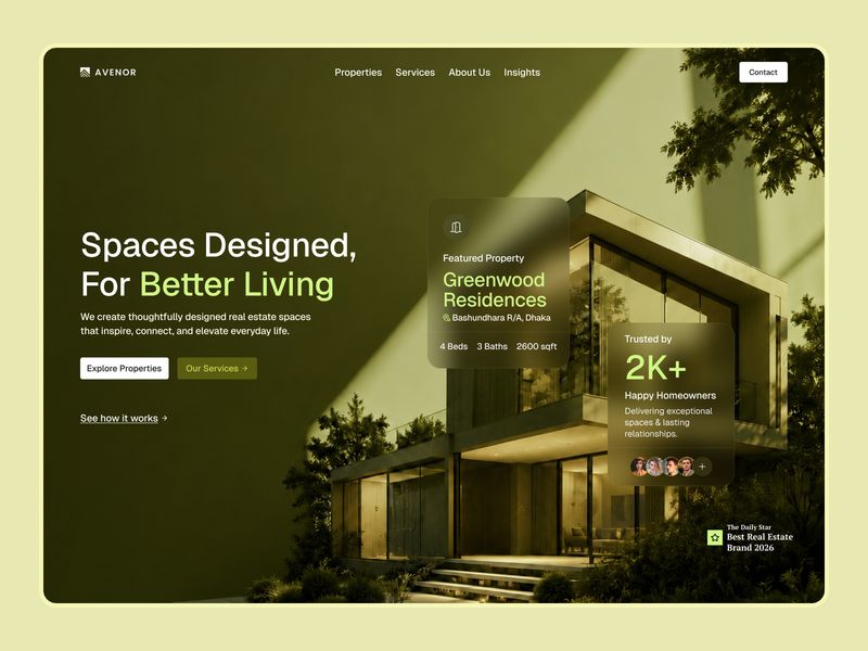 Luxury Real Estate Landing Page | Avenor Residences