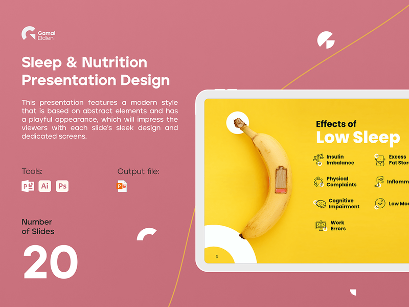 Sleep and Nutrition PowerPoint Presentation Design