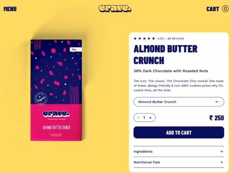 Chocolate Brand Product Page – Gen Z E-commerce website