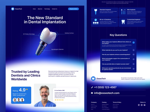 Dental Implants Website Design by Lumios Digital