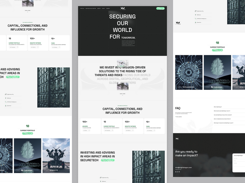 NightDragon - Cybersecurity Landing Page