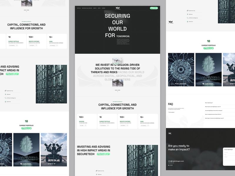 NightDragon - Cybersecurity Landing Page